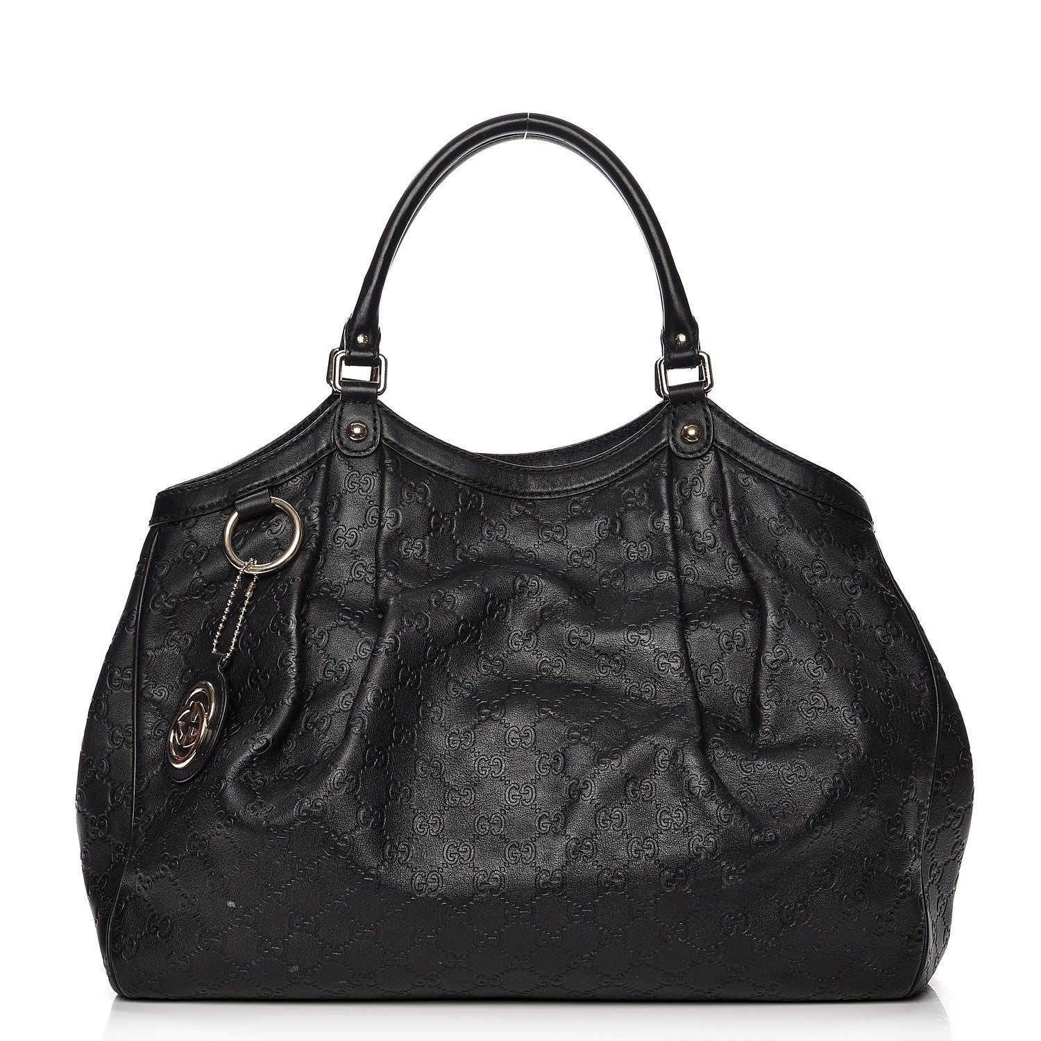 Gucci Guccissima Vitello Tender Large Sukey Tote Black 1 of 13
