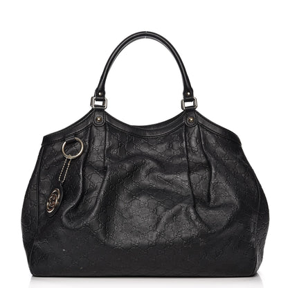 Gucci Guccissima Vitello Tender Large Sukey Tote Black 1 of 13