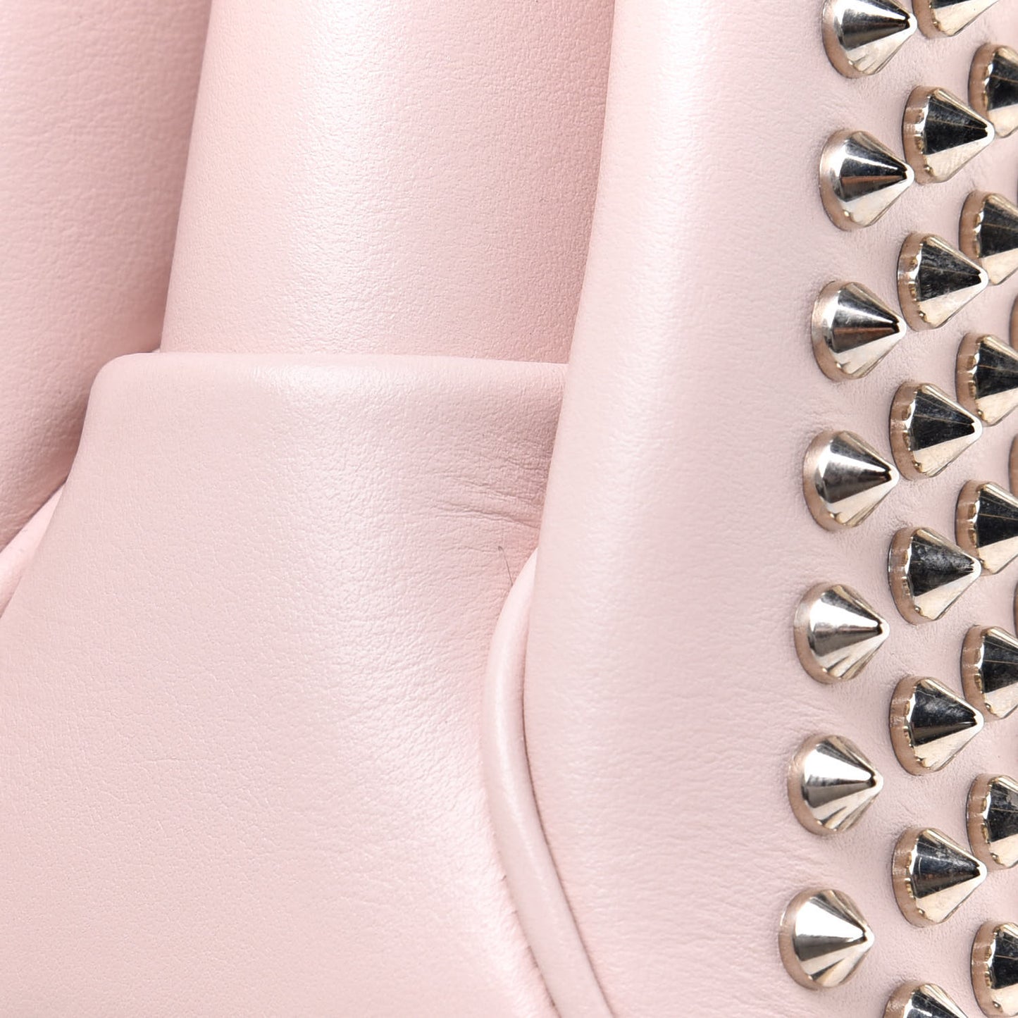Calfskin Small Triloubi Paris Spikes Chain Bag Ballerina Silver