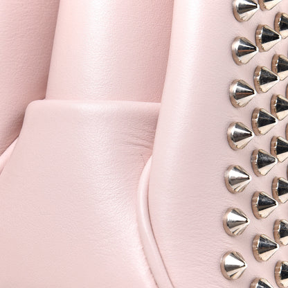 Christian Louboutin Calfskin Small Triloubi Paris Spikes Chain Bag Ballerina Silver 12 of 12