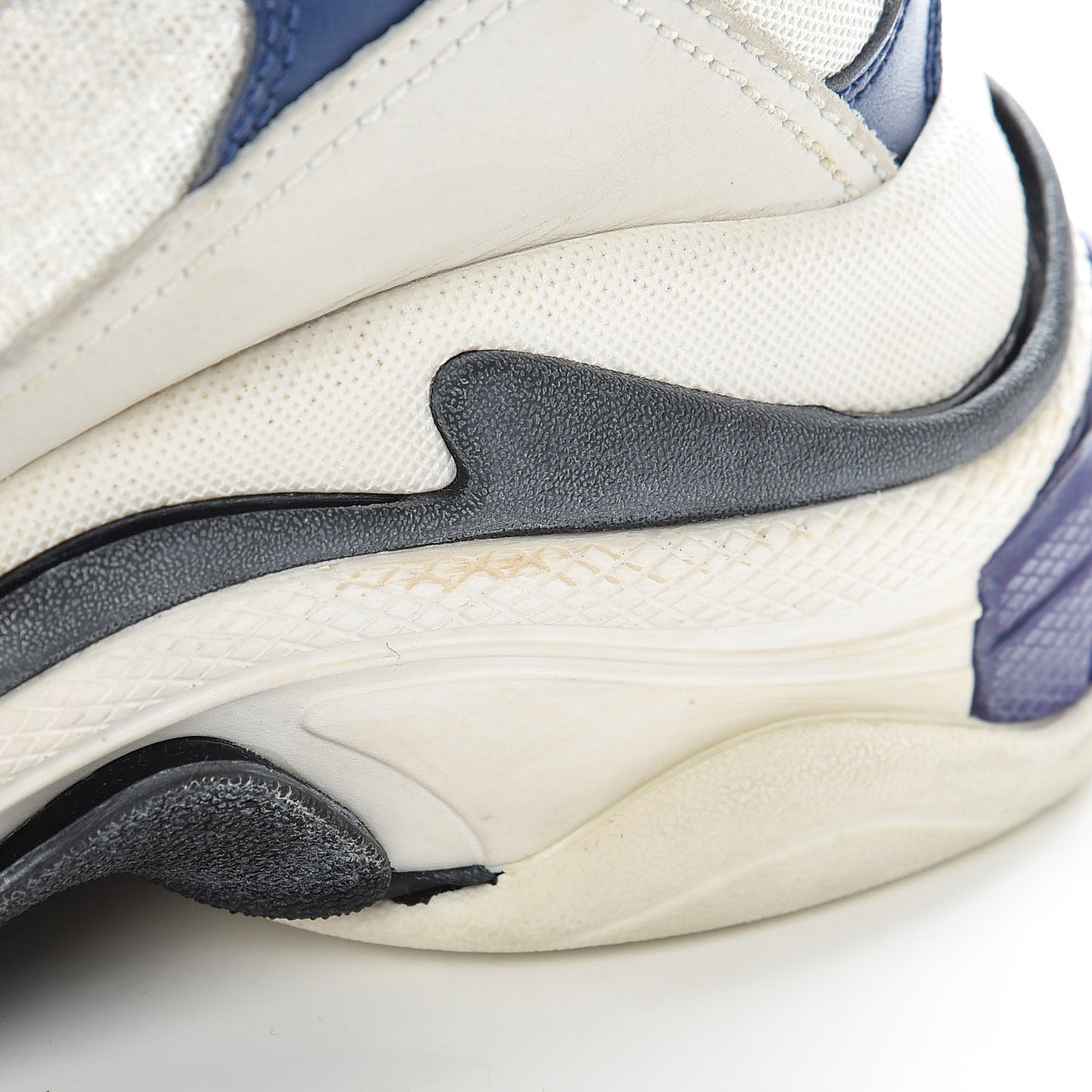 Fabric Mesh Mens Triple S Sneakers 41 White Blue Violet