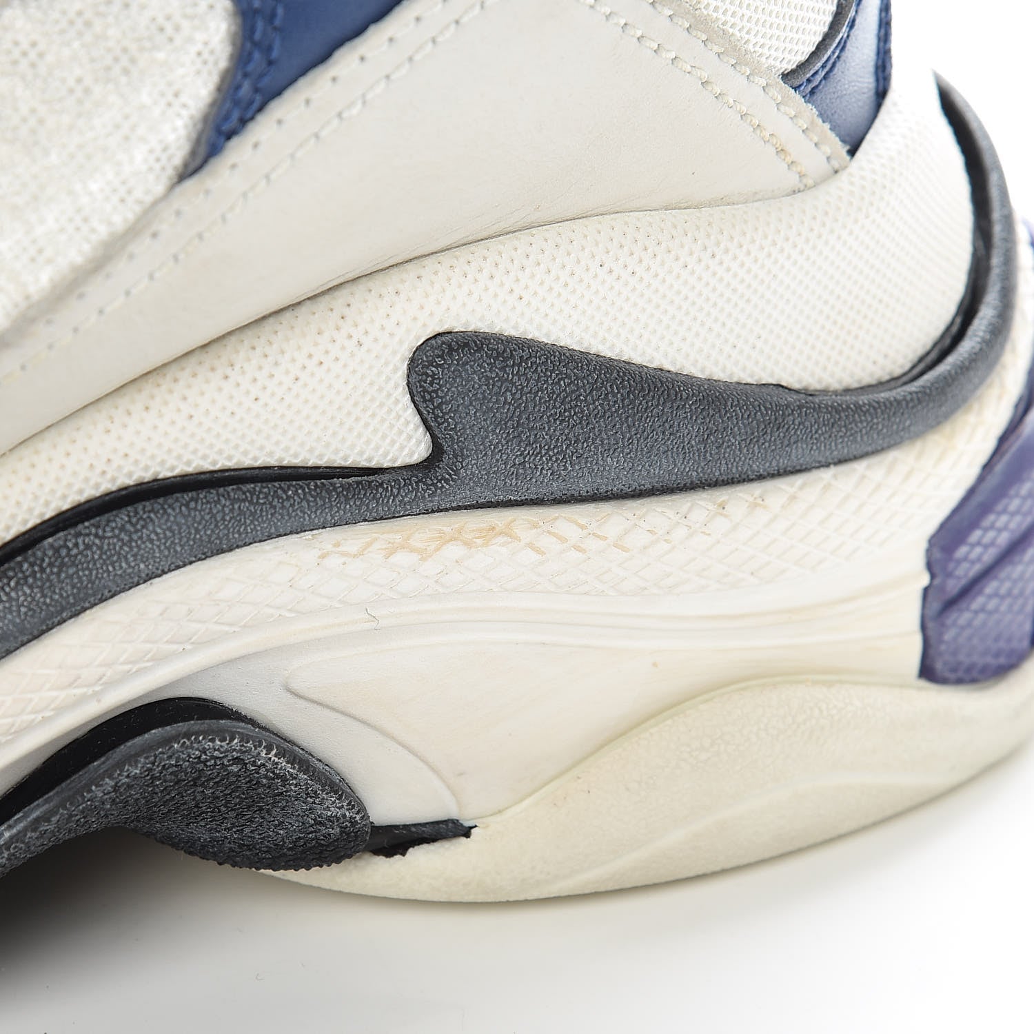 Balenciaga Fabric Mesh Mens Triple S Sneakers 41 White Blue Violet 18 of 19