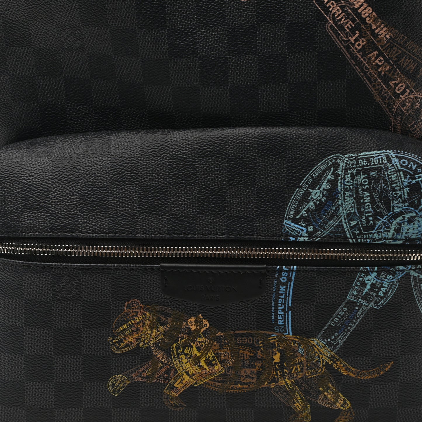 Damier Graphite Stamps Discovery Backpack PM