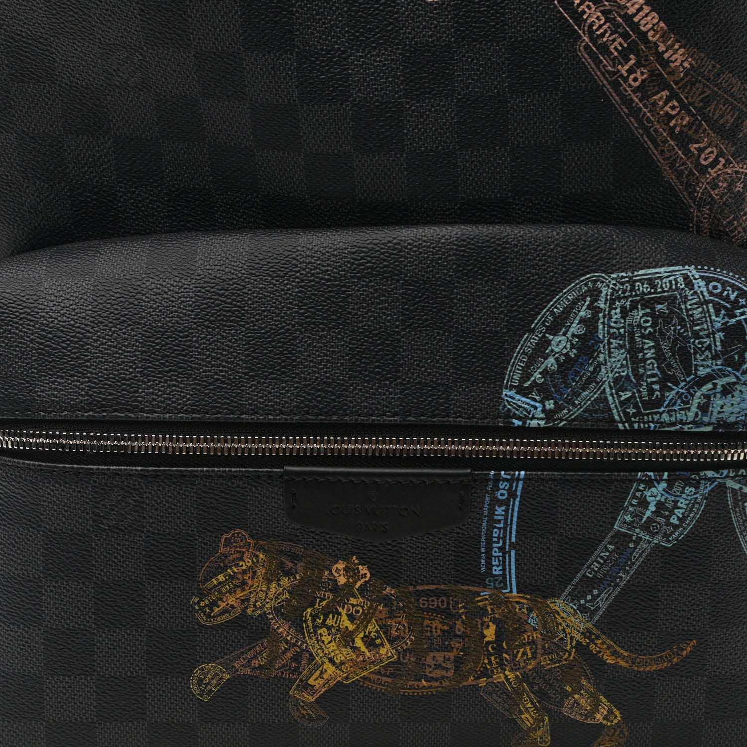 Louis Vuitton Damier Graphite Stamps Discovery Backpack PM 6 of 8