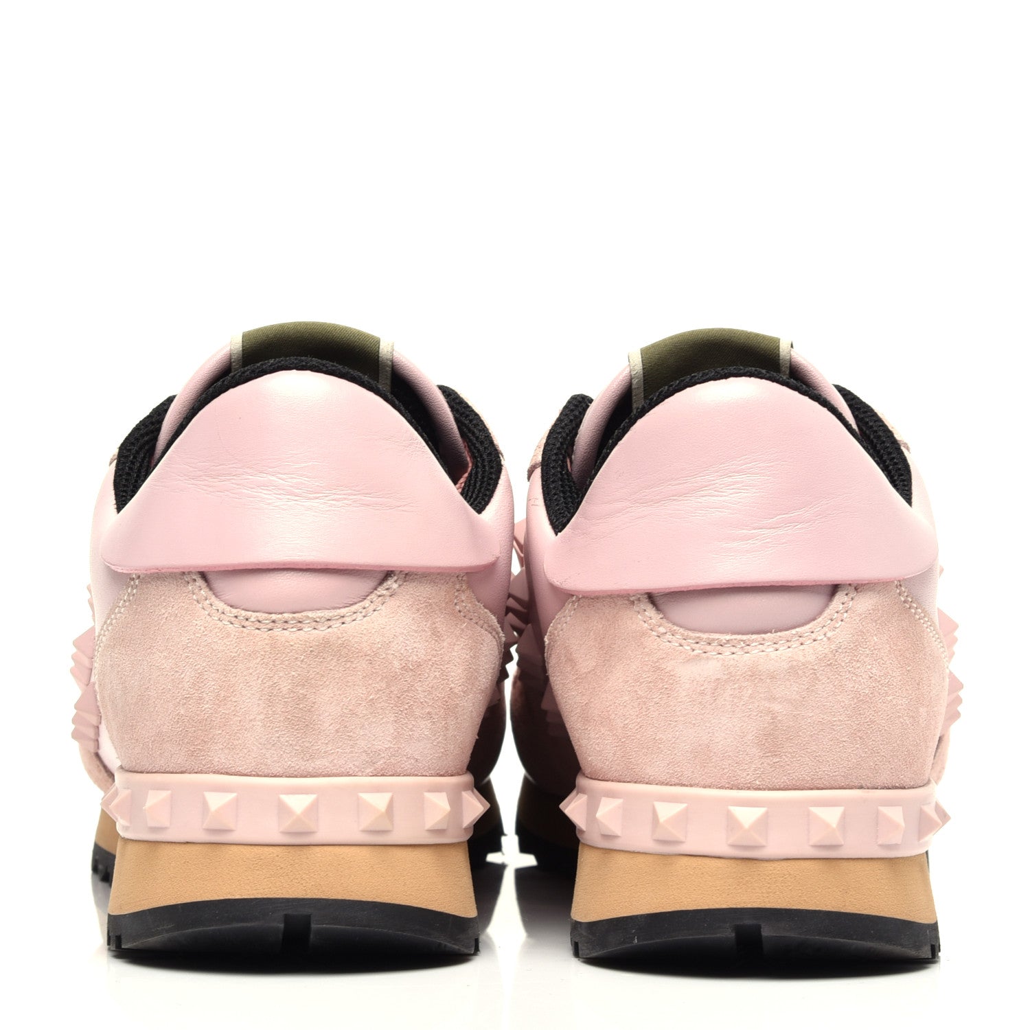 Valentino Garavani Calfskin Suede Rockstud Sneakers 39 Pink 7 of 11