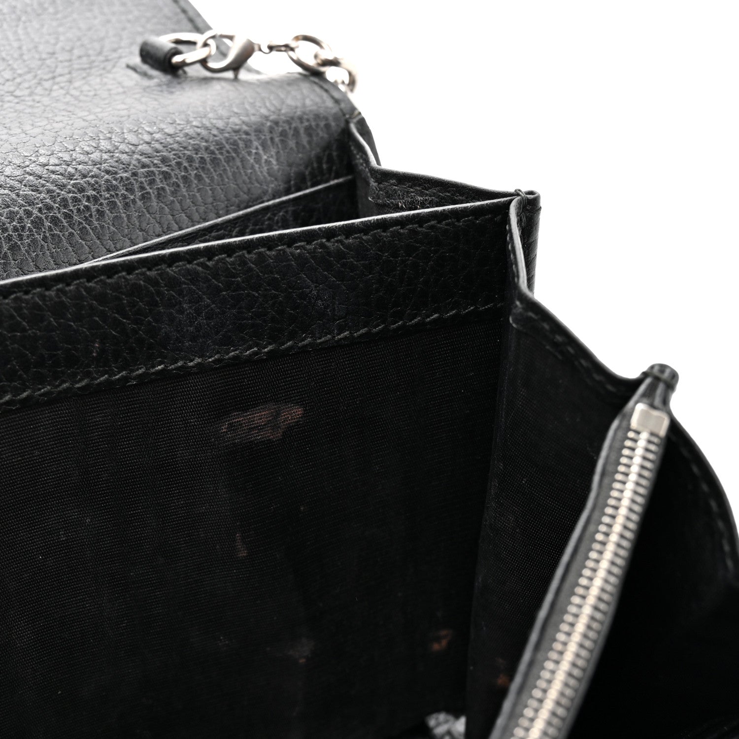 Gucci Calfskin Mini Dionysus Chain Wallet Black 14 of 16