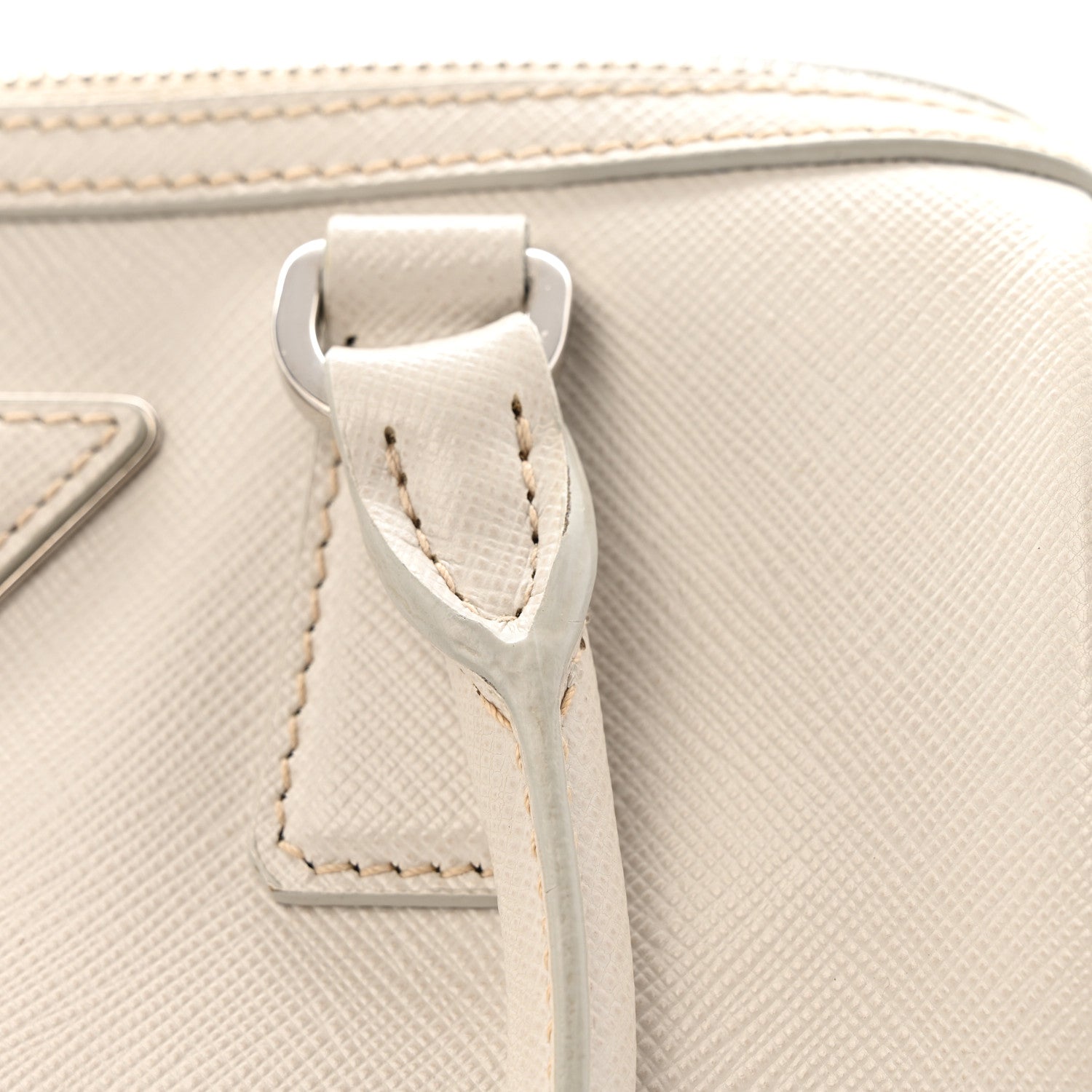 Prada Saffiano Lux Top Handle Crossbody Bag White 13 of 15
