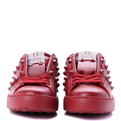 Valentino Garavani Calfskin Rockstud Untitled Open Sneakers 36.5 Red 2 of 8