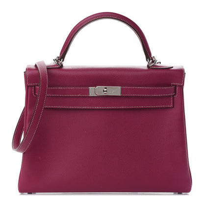 Hermes Epsom Candy Kelly Retourne 32 Tosca Rose Tyrien 1 of 11