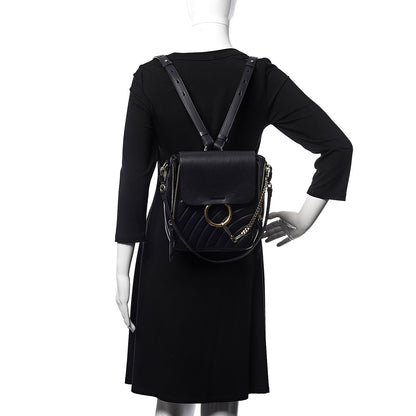 Chloe Calfskin Quilted Medium Faye Backpack Full Blue 2 of 11