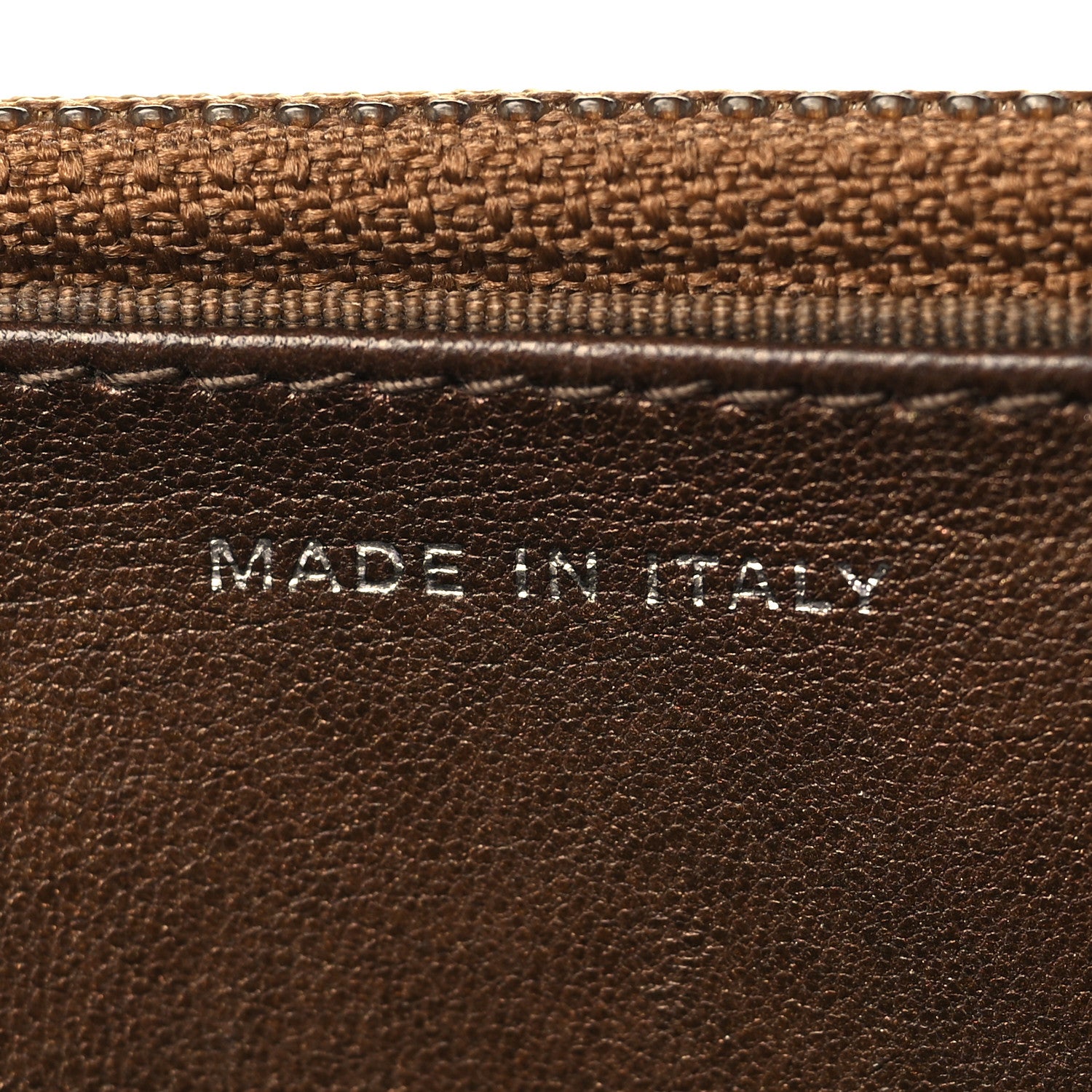 Chanel Metallic Lambskin Quilted Wallet On Chain WOC Bronze 7 of 9