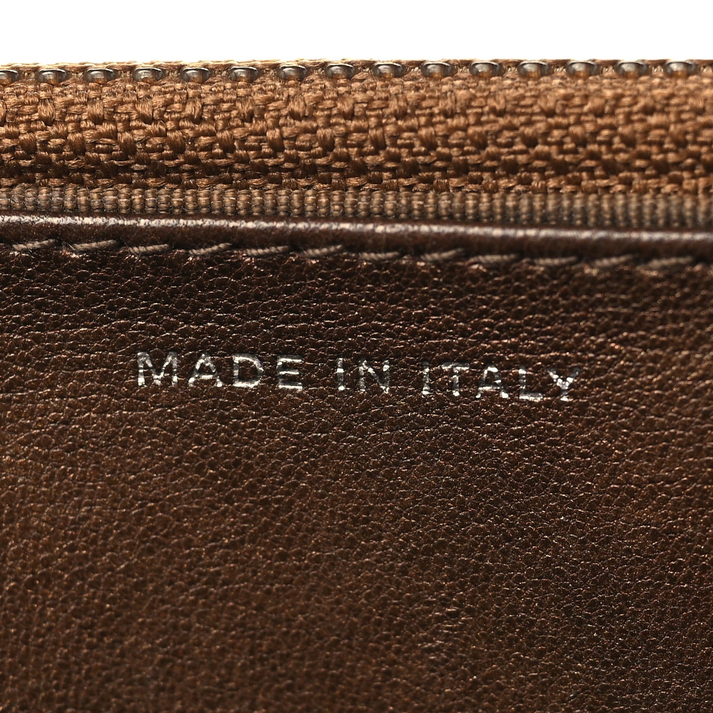 Metallic Lambskin Quilted Wallet On Chain WOC Bronze