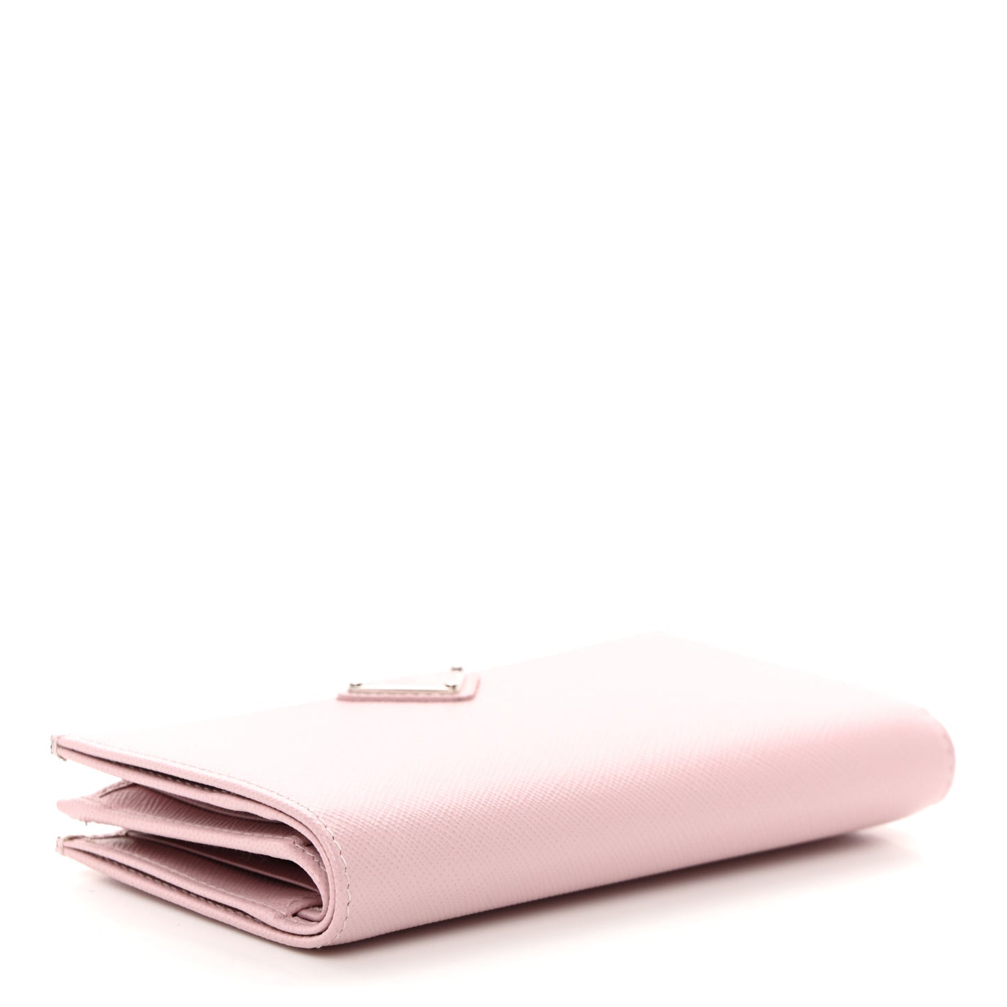 Saffiano Triangle Continental Zip Wallet Alabastro