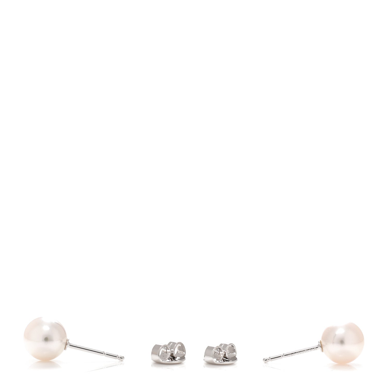 Mikimoto 18K White Gold Akoya Pearl 7.5-8mm Stud Earrings 3 of 5