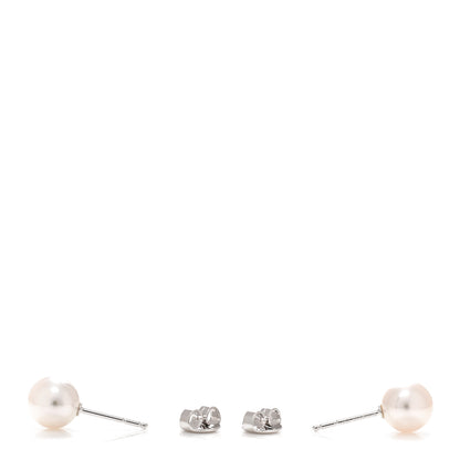 Mikimoto 18K White Gold Akoya Pearl 7.5-8mm Stud Earrings 3 of 5