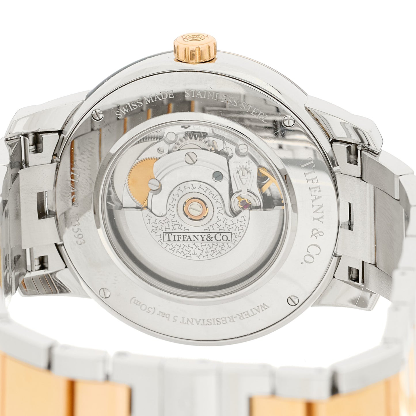 Stainless Steel 18K Yellow Gold 42mm Atlas Automatic Watch