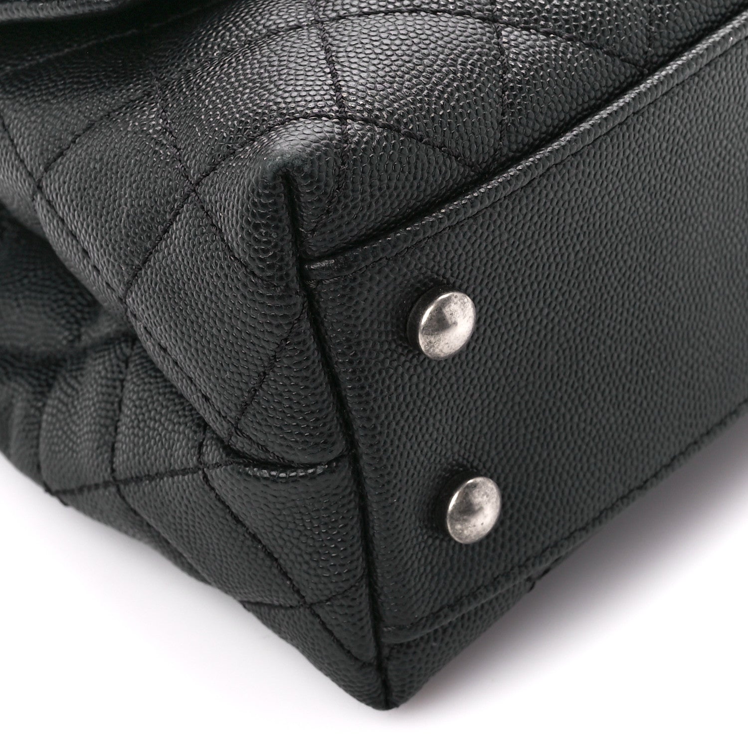 Chanel Caviar Lizard Embossed Quilted Mini Coco Handle Flap Black 10 of 12