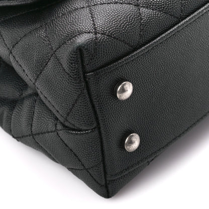 Chanel Caviar Lizard Embossed Quilted Mini Coco Handle Flap Black 10 of 12
