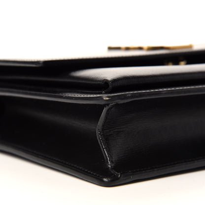 Saint Laurent Smooth Calfskin Medium Monogram Sunset Satchel Black 7 of 12