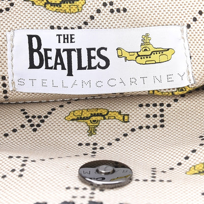 Stella McCartney Canvas Logo Submarine Print Beatles Mini Falabella Tote Sand 8 of 9