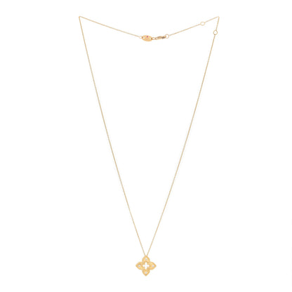 Roberto Coin 18K Yellow Gold Diamond Petite Venetian Princess Flower Pendant Necklace 2 of 3