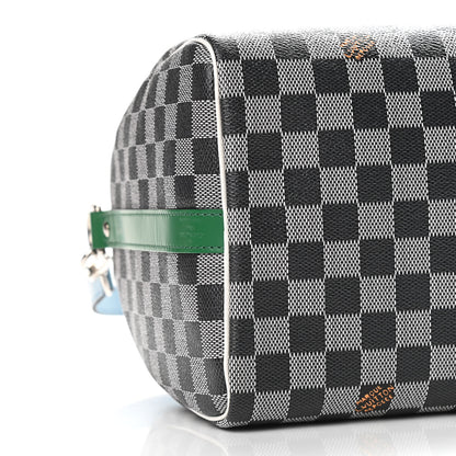 Louis Vuitton Damier Speedy Bandouliere 30 Black White 9 of 10