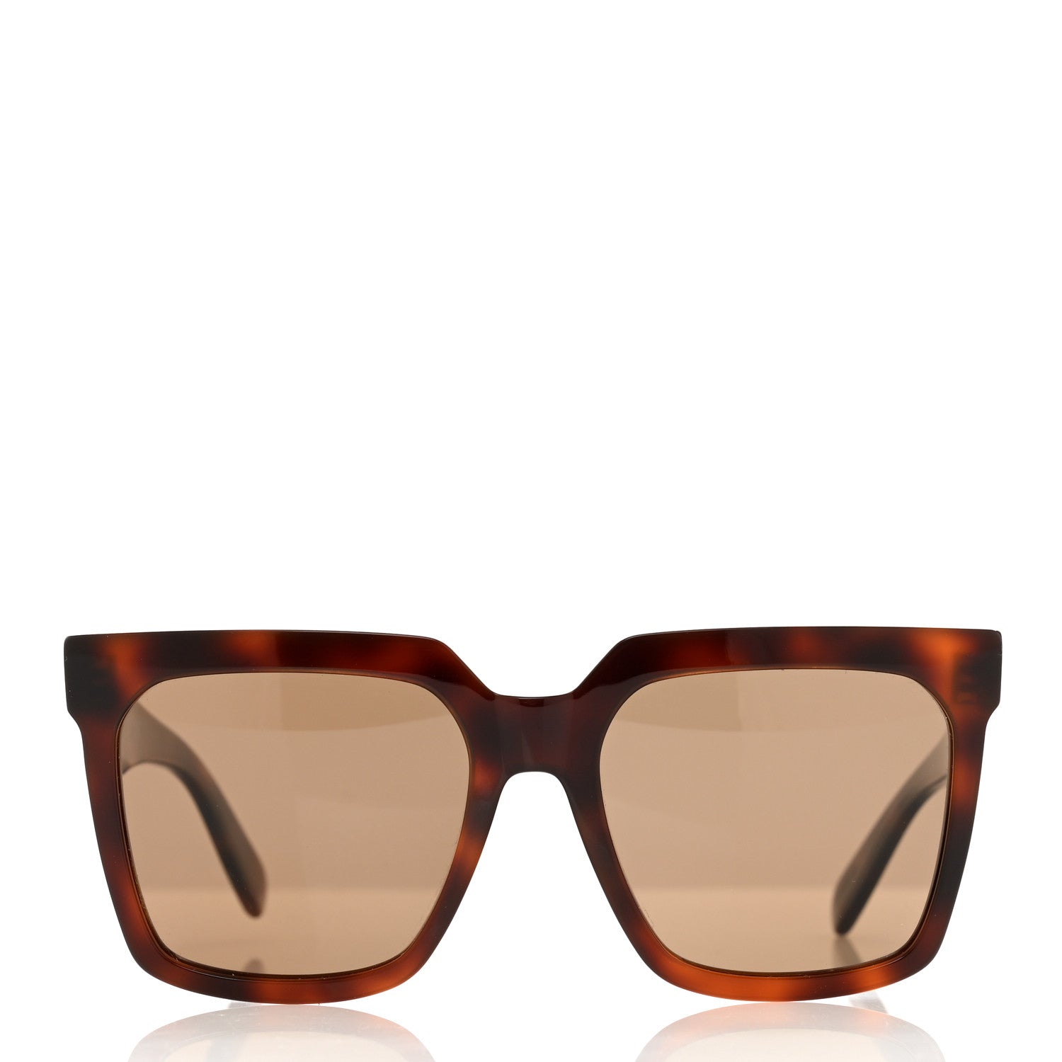 Celine Acetate Polarized Square Sunglasses CL 40055I Red Havana 2 of 6