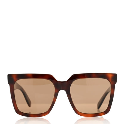 Celine Acetate Polarized Square Sunglasses CL 40055I Red Havana 2 of 6