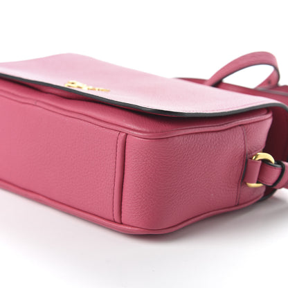 Prada Vitello Daino Flap Crossbody Peonia 7 of 9