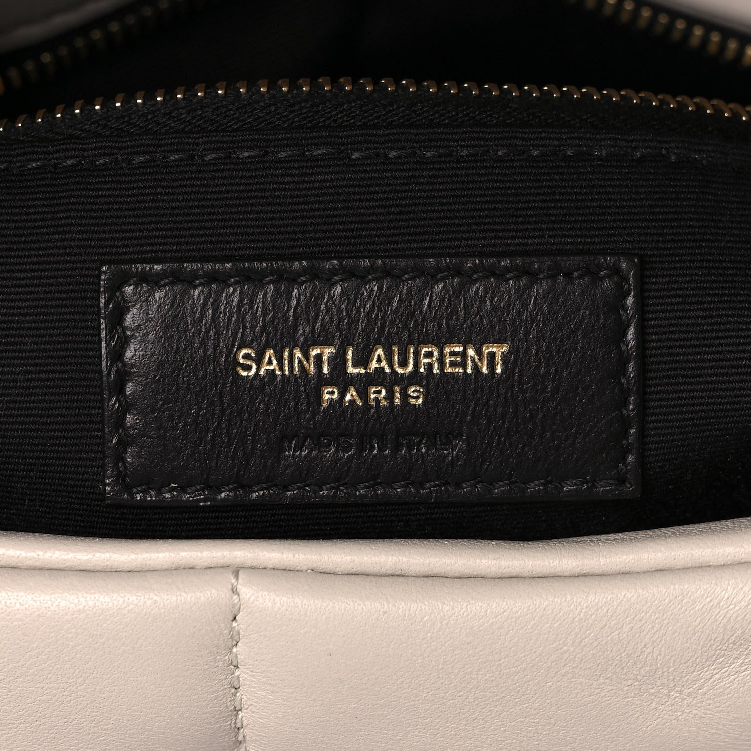 Saint Laurent Lambskin Quilted Small Loulou Puffer Monogram Chain Satchel Blanc Vintage 6 of 11