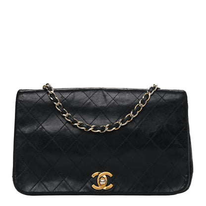 Chanel Lambskin Quilted Small Single Flap Black 1 of 14