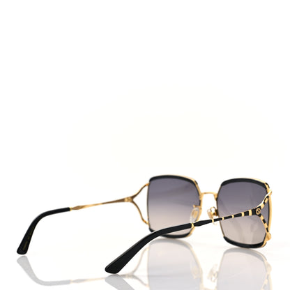 Gucci Metal Square Frame GG0593SK Sunglasses Gold Black 4 of 8