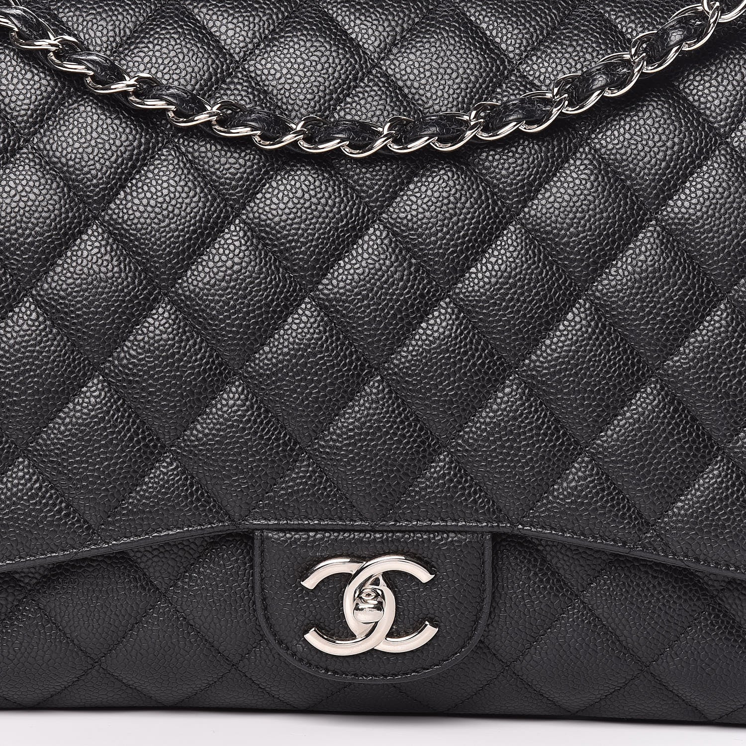 Chanel Caviar Quilted Maxi Double Flap Black 10 of 15