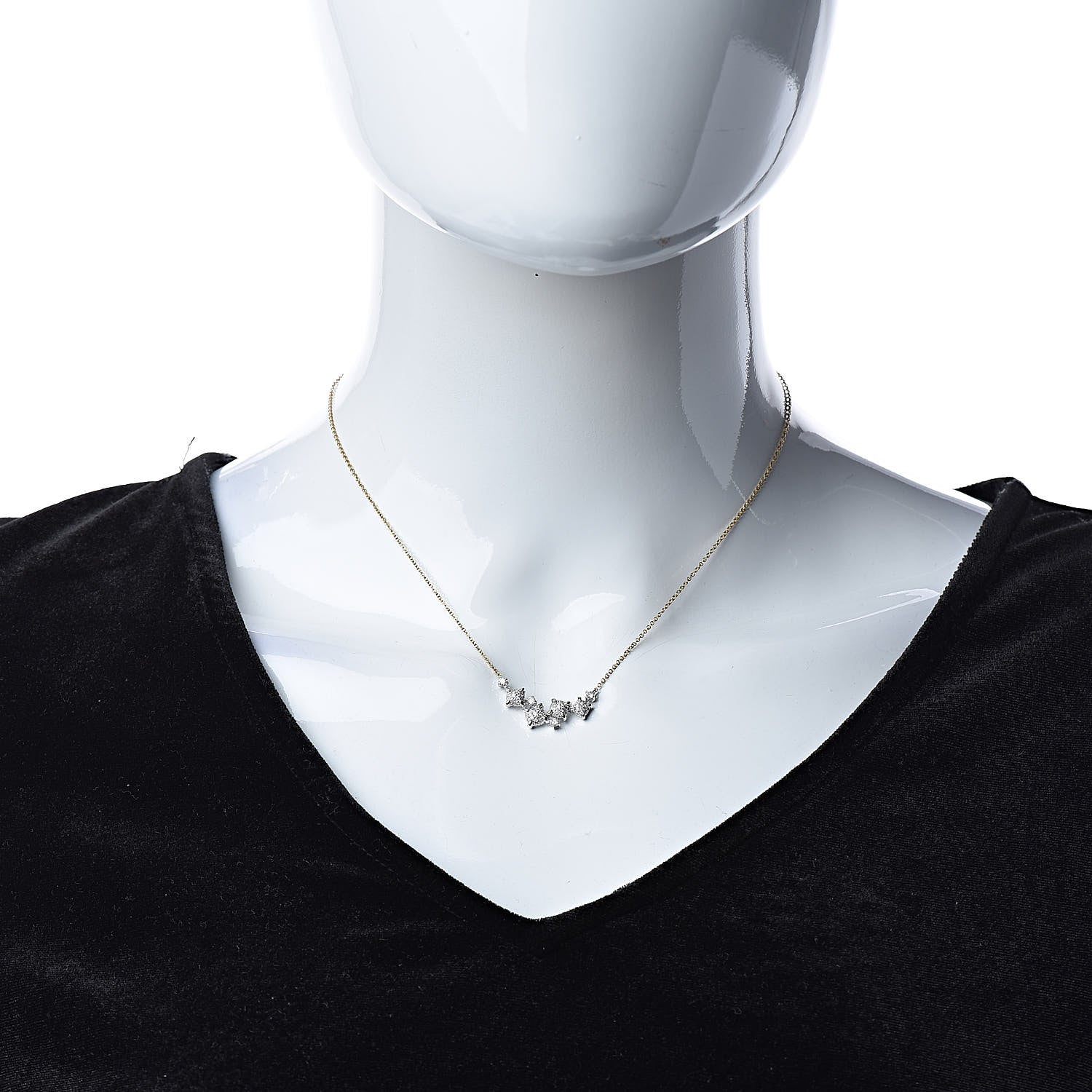 David Yurman 18K Yellow White Gold Diamond Precious Chatelaine Necklace 2 of 5