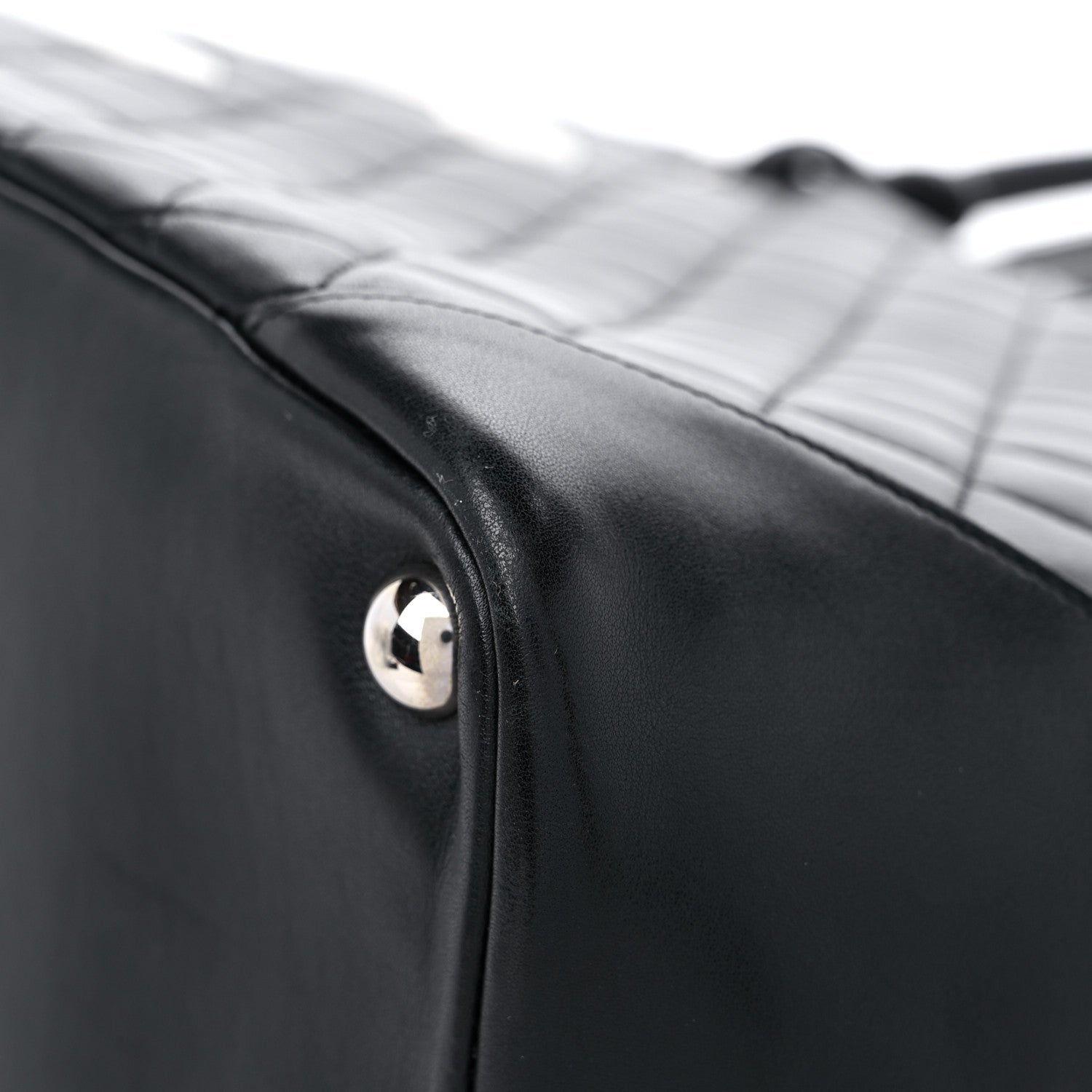 Chanel Calfskin Quilted Large Cambon Tote Black White 9 of 15