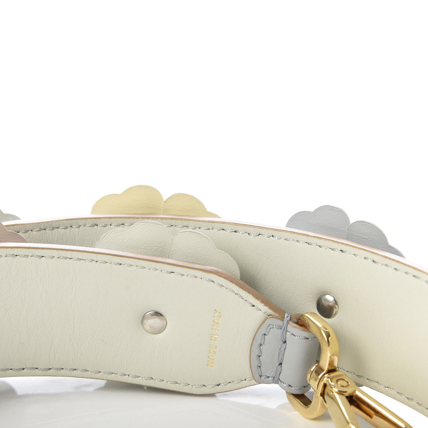 Fendi Calfskin Flowerland Studded Strap You Dove 4 of 4