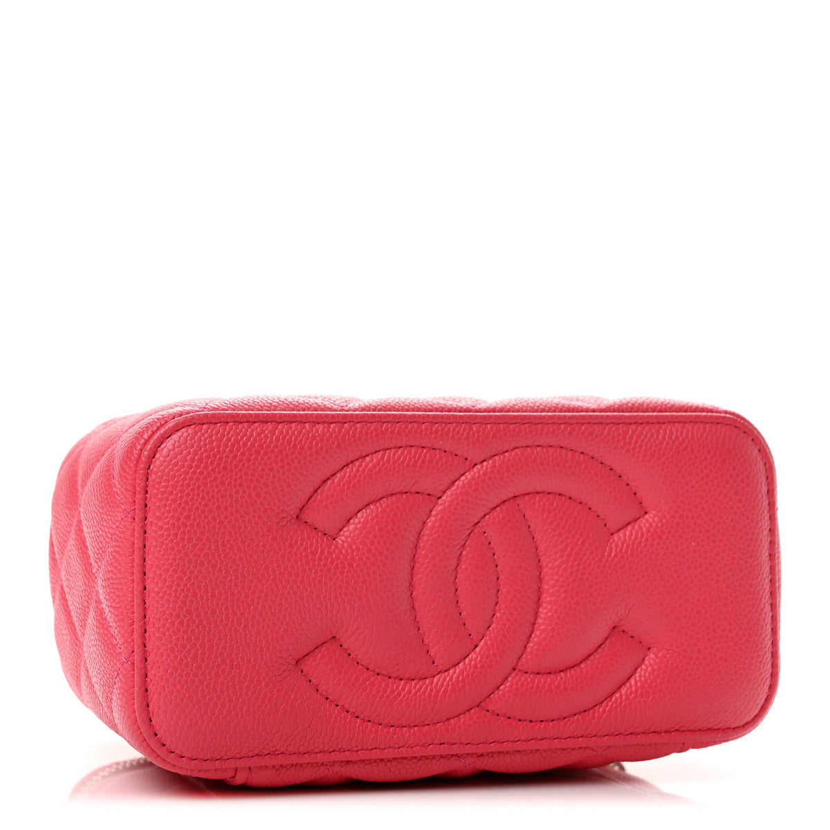 Caviar Quilted Sweetheart Vanity Case Pink
