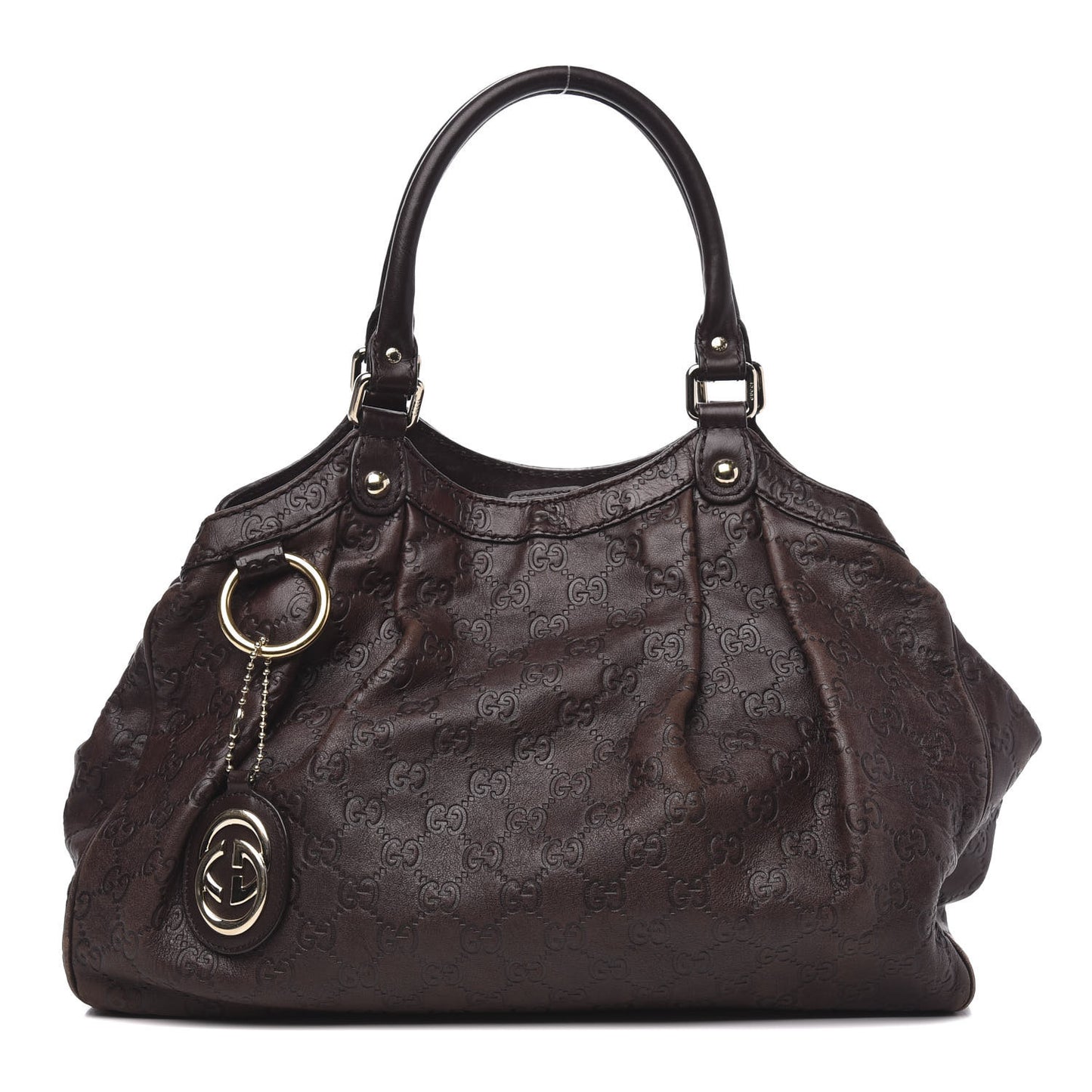 Guccissima Medium Sukey Tote Chocolate