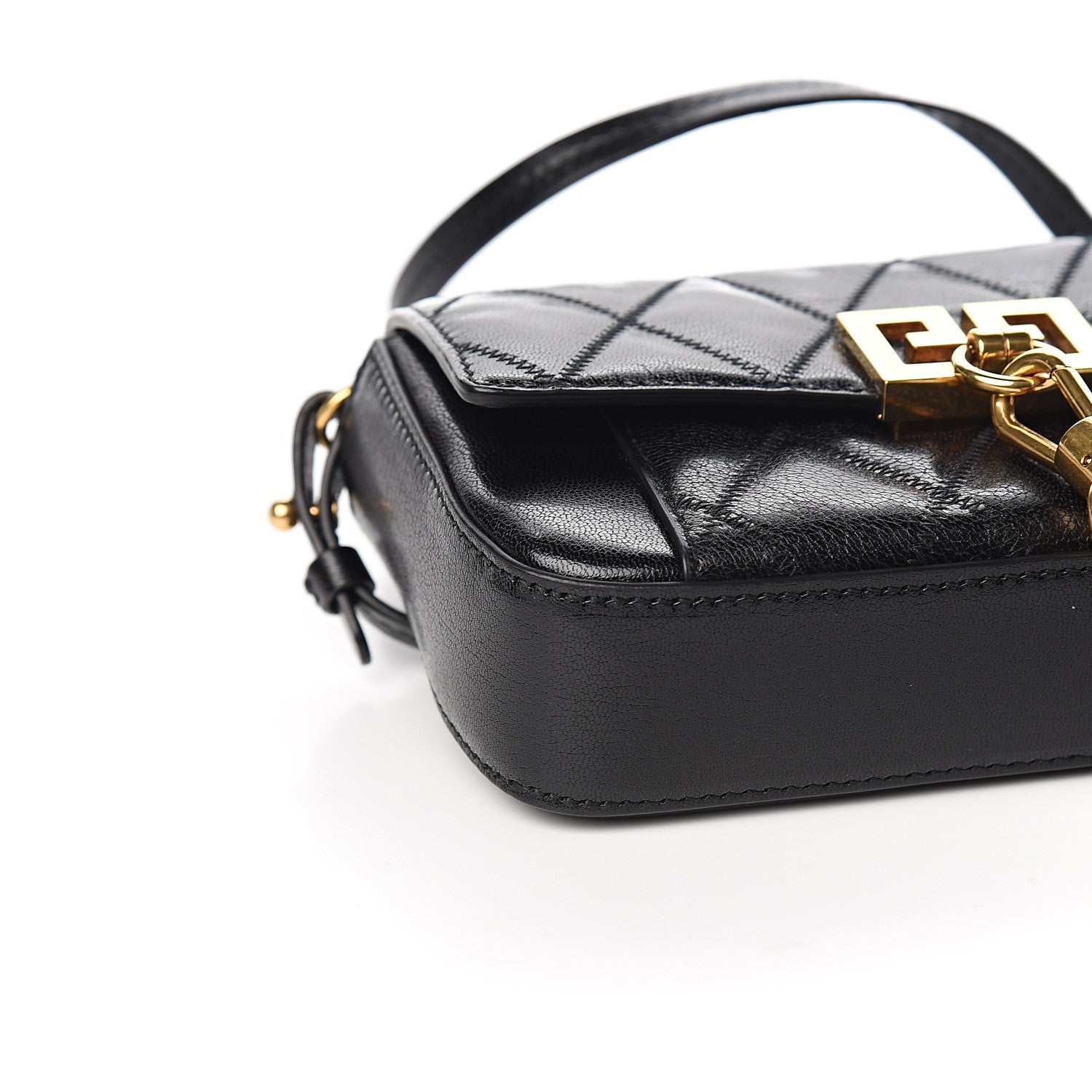 Givenchy Goatskin Quilted GV3 Mini Pocket Convertible Bag Black 6 of 9