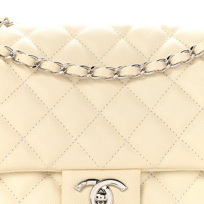 Chanel Caviar Quilted Jumbo Easy Flap  Dark White 8 of 10