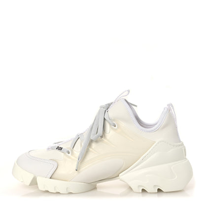 Christian Dior Technical Fabric Rubber Womens D-Connect Sneakers 39.5 White 1 of 11