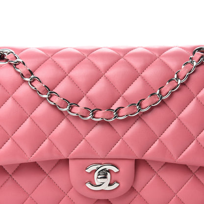 Chanel Lambskin Quilted Medium Double Flap Pink 12 of 12