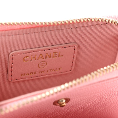 Chanel Caviar Quilted Compact Zipped Wallet Pink 6 of 8