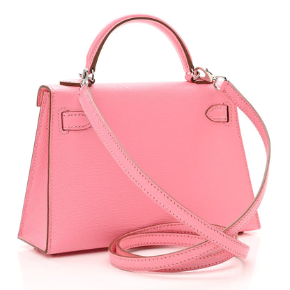 Hermes Chevre Mysore Mini Kelly Sellier 20 Rose Confetti 3 of 11