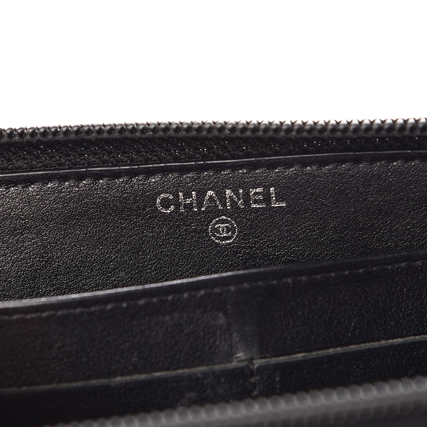 Caviar CC Timeless Large Zip Around Wallet Black