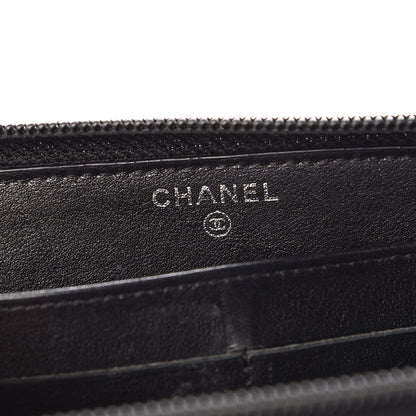 Chanel Caviar CC Timeless Large Zip Around Wallet Black 6 of 12