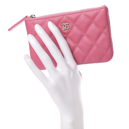 Chanel Caviar Quilted Small Cosmetic Case Pink 2 of 9