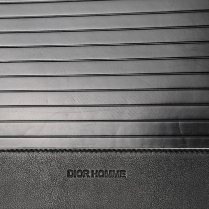 Christian Dior HOMME Calfskin Ribbed Document Holder Black 11 of 11