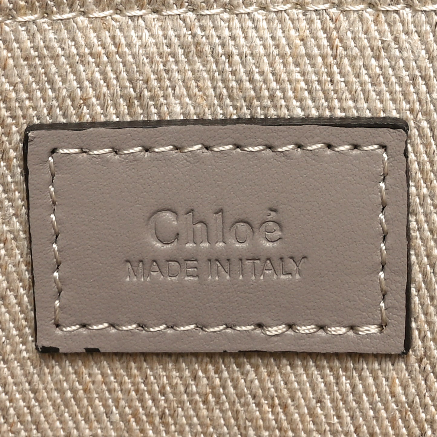 Cotton Calfskin Medium Woody Ribbon Tote Musk Grey