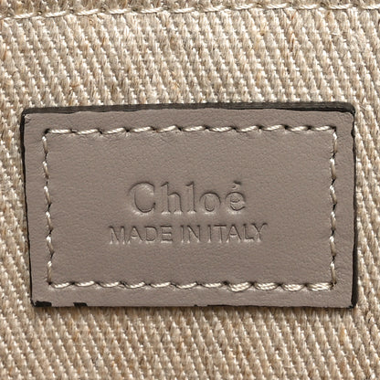 Chloe Cotton Calfskin Medium Woody Ribbon Tote Musk Grey 6 of 10